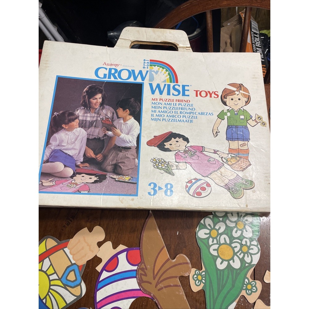 1986 Vintage Amway "GROW WISE"‎ My Puzzle Friend Floor Puzzle Toys Learning Toy